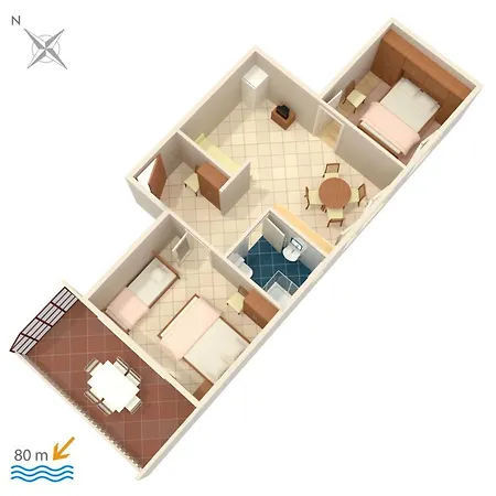 Apartman By The Sea Marina, Trogir - 9037 *
